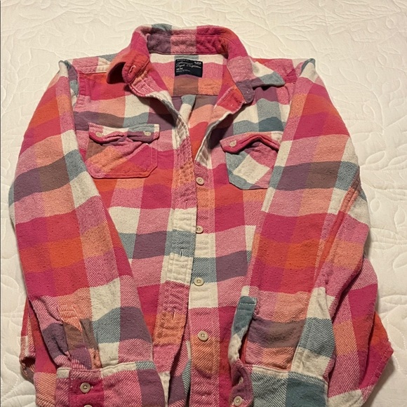 3 American Eagle Outfitters Flannel Shirts - Picture 4 of 7